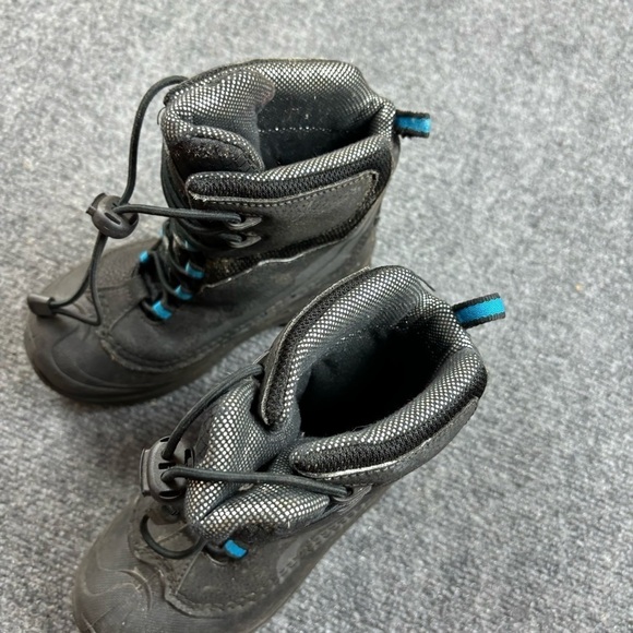 COLUMBIA Kids Insulated Bugaboot Winter Snow Boots black/blue size: 1 - Picture 7 of 10